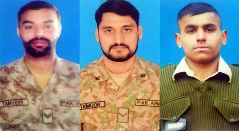ایل او سی پر بھارتی فوج کی فائرنگ سے پاک فوج کے تین جوان شہید