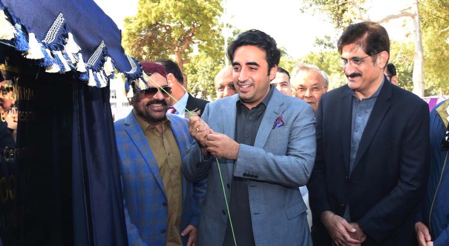 بلاول بھٹو زرداری نے آبی بحران کے حل کیلئے دھابیجی واٹر پمپنگ اسٹیشن کا افتتاح کردیا