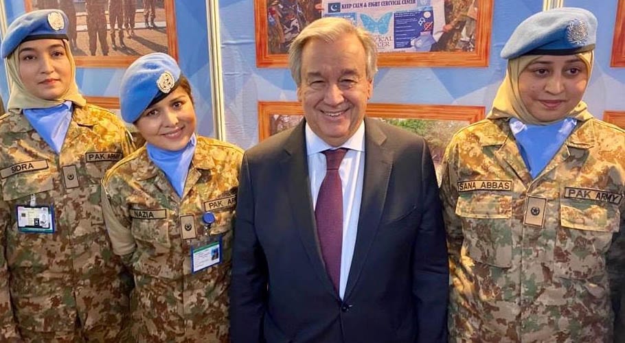 پاکستان اقوامِ متحدہ کے قیامِ امن مشن کے اہم ممالک میں سے ایک ہے۔انتونیوگوتریس