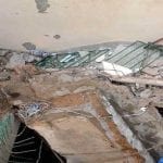 roof collapsed in the site area factory