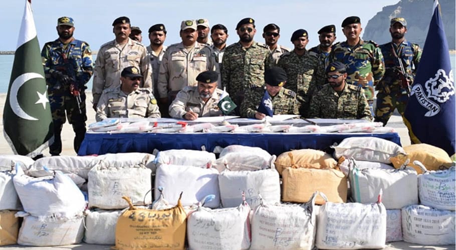 پاک بحریہ اور میری ٹائم سیکیورٹی کا مشترکہ آپریشن: 1290 کلو حشیش ضبط