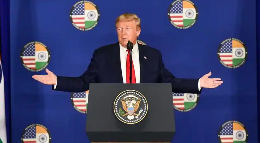 trump in india