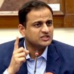PPP Minister Murtaza Wahab address a press conference in Karachi