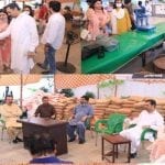 Moin Khan's wife Tasneem Khan visits PSP Central Relief Camp