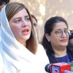 zartaj gul is addressing the function in islamabad