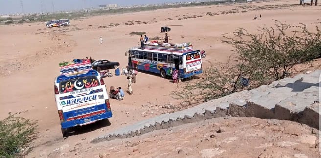 Police officer took contract of illegal transport service in korangi