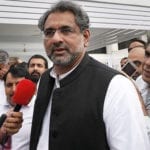 shahid khaqan abbasi talk to media in karachi