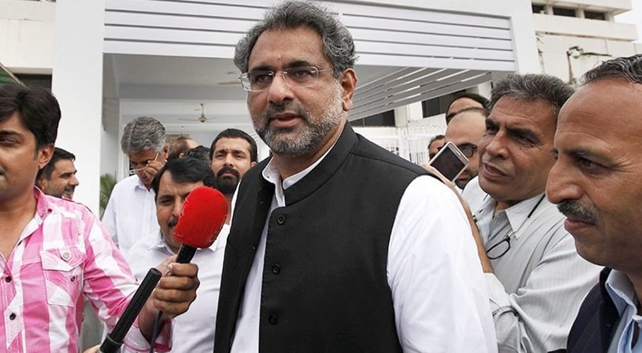 shahid khaqan abbasi talk to media in karachi