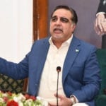 Imran Ismail is addressing the exhibition on governor house