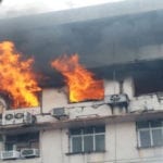 fire broke out in a warehouse on the Super Highway in Karachi
