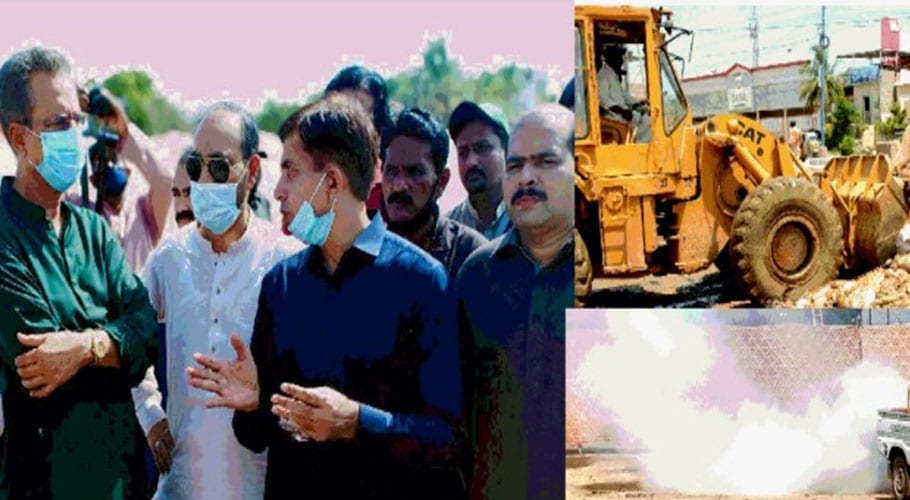 chairman DMC korangi nayyar raza talk to media