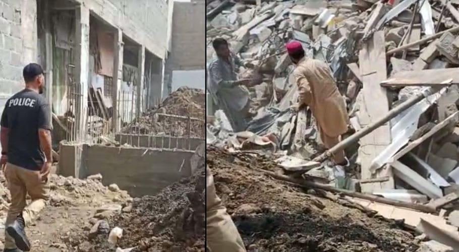 کراچی میں لیاری کوئلہ گودام کی 2 منزلہ عمارت گر گئی، 2 افراد جاں بحق