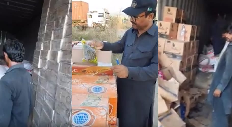 اسلام آباد میں 8 کروڑ روپے کے 2 کنٹینرز پکڑے گئے، نان کسٹم پیڈ ڈرائی فروٹ برآمد