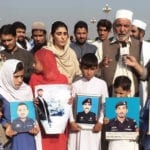 خاصہ دار لیوی فورس شہدا کے لواحقین کا ڈی چوک پر مطالبات کے حق میں دھرنا