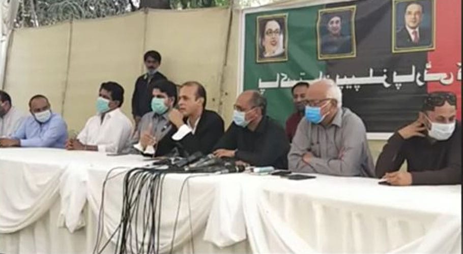 saeed ghani addressing press conference