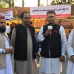اسلام آباد،ایچ ای سی کی تباہ کن پالیسیوں کے خلا ف مسلسل تیسرے روز بھی احتجاج