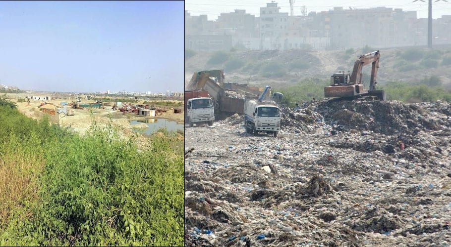 illegal plotting started in Malir river