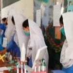 سرگودھا میں سائنسی نمائش، طالبات نے کم قیمت سینیٹائزر گیٹ متعارف کرادیا