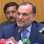 railway minister azam swati talks to media in islamabad