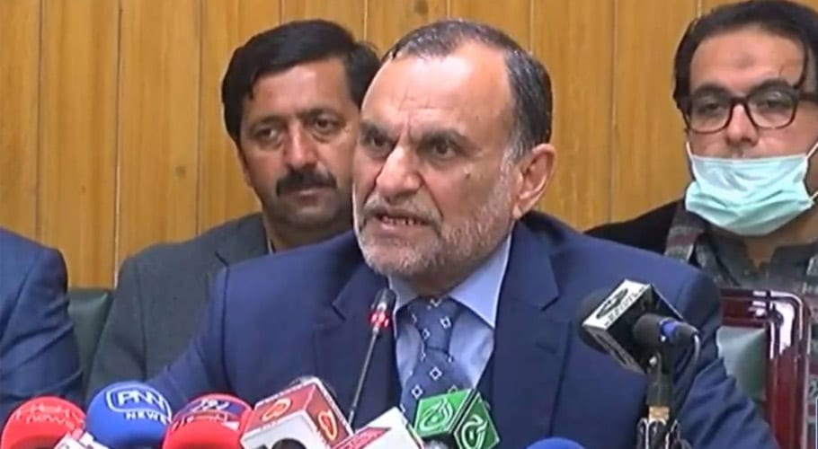 railway minister azam swati talks to media in islamabad