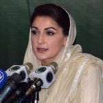 Maryam Nawaz talks to media in Lahore