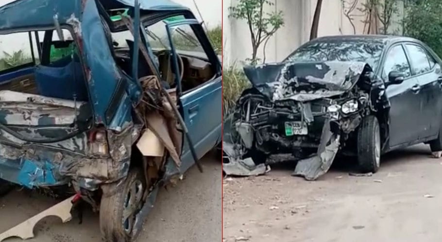 اسلام آباد، سگنل پر کھڑی گاڑی سے کارکاتصادم، 5بچوں کی ماں سمیت2افراد جاں بحق