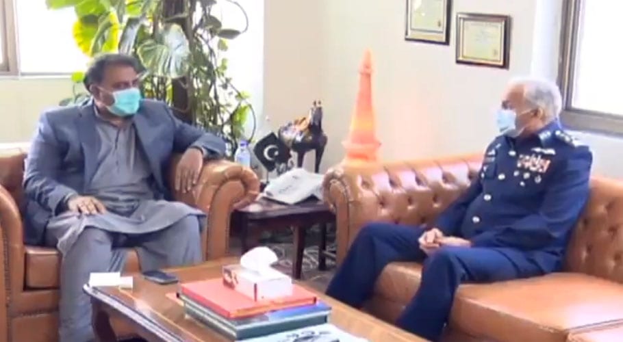Mujahid Anwar Khan called on fawad chaudhry