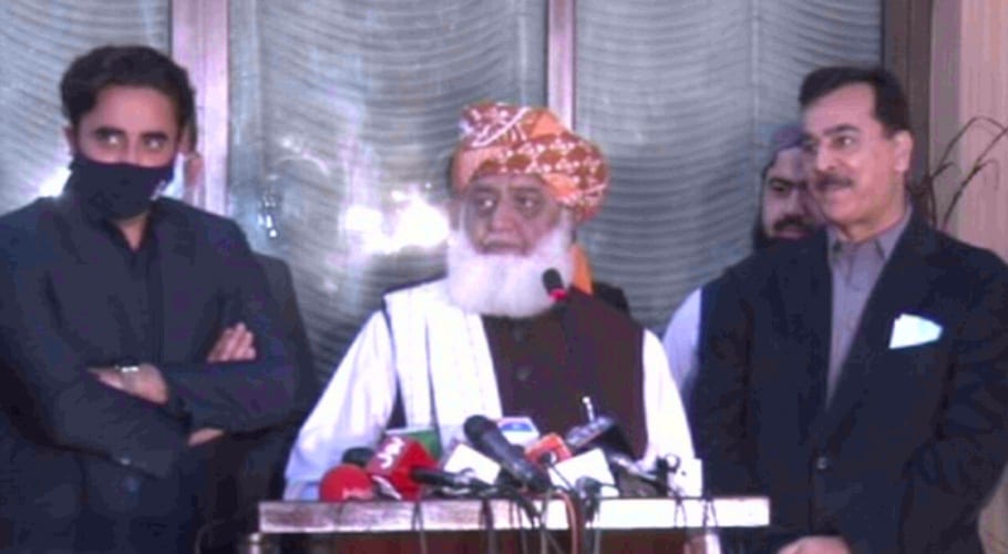 چیئرمین سینیٹ کے انتخاب اورلانگ مارچ پرغورکیلئے پی ڈی ایم سربراہی اجلاس پیرکوطلب