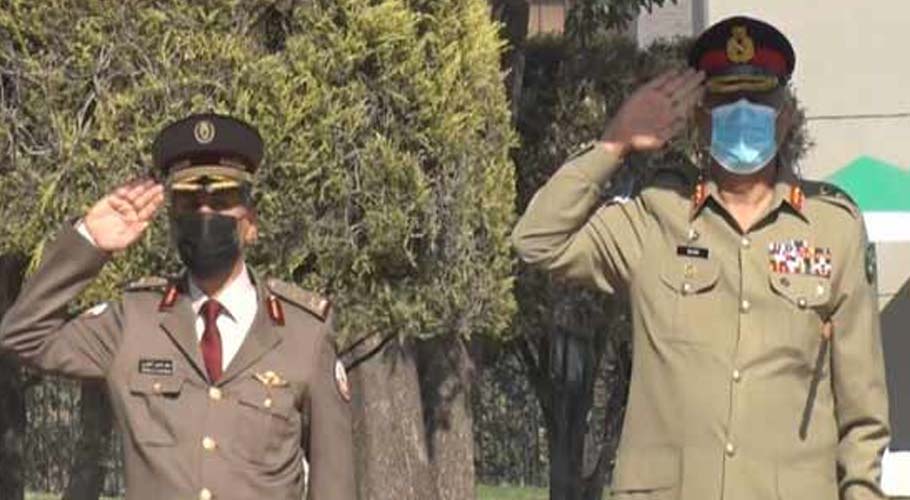 آرمی چیف جنرل قمر جاوید باجوہ سے کمانڈر قطر امیری لینڈ فورسز کی ملاقات