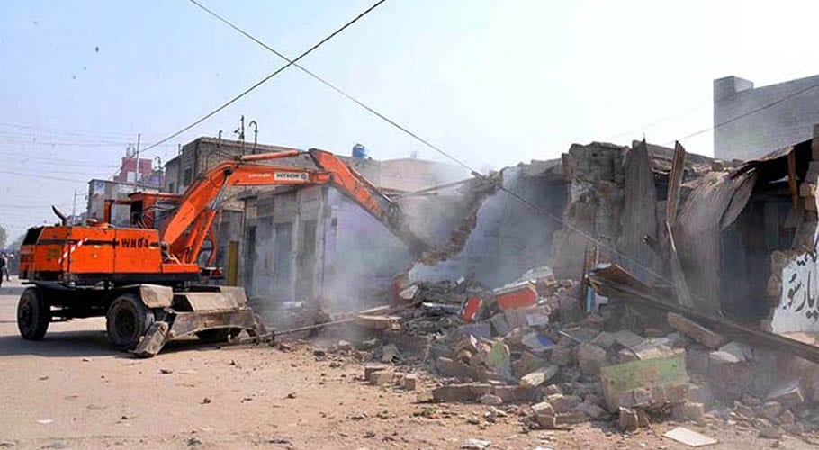 Anti-encroachment operation continues in parts of Karachi