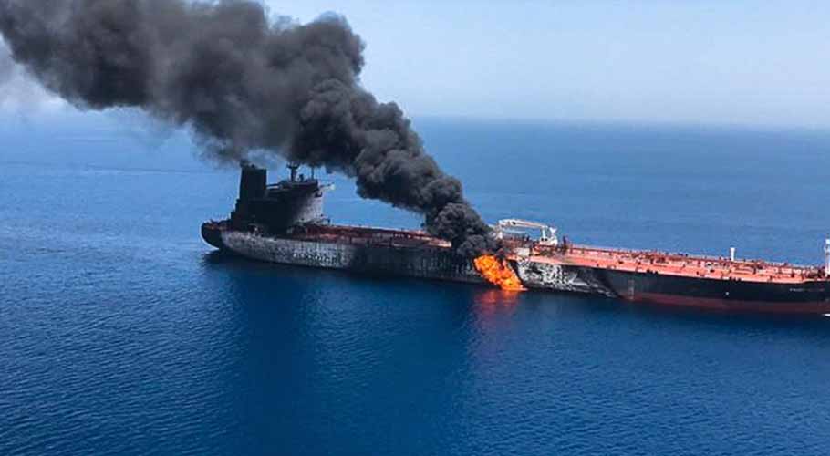 Blast near ship, Israel blames Iran