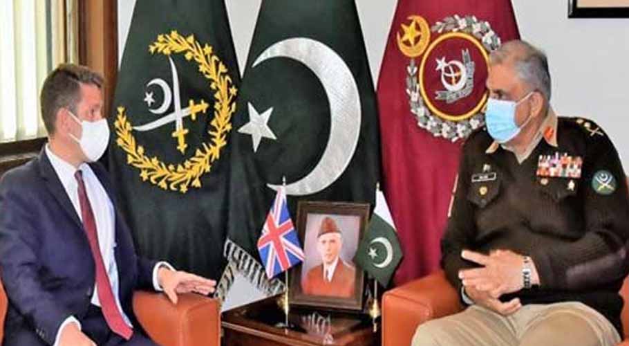 آرمی چیف جنرل قمر جاوید باجوہ سے برطانوی ہائی کمشنر کی ملاقات