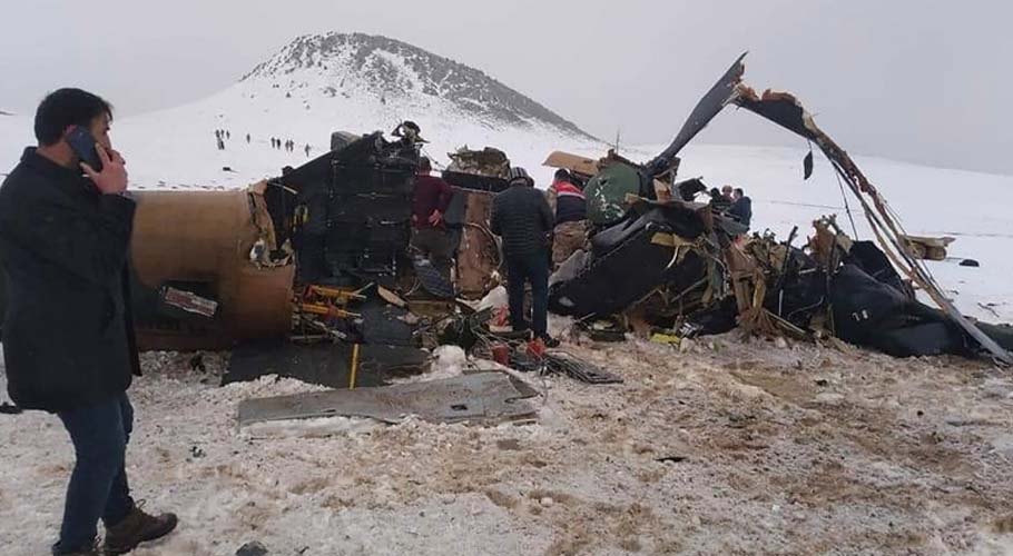 ترک فوج کا جنگی ہیلی کاپٹر گر کر تباہ، 11 فوجی شہید