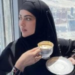 Sana Khan sips ‘gold plated coffee’ at top of Burj Khalifa
