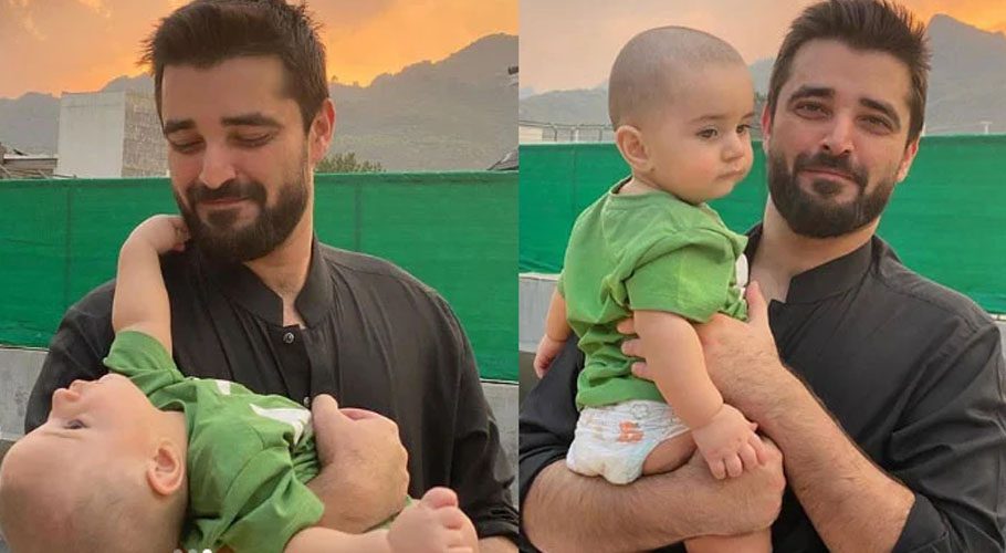اداکار حمزہ علی عباسی اور ان کے صاحبزادے کی تصاویر کے سوشل میڈیا پر چرچے