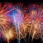 Fireworks were set off on the highway to celebrate the opening of the restaurant