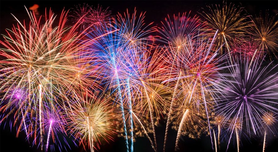Fireworks were set off on the highway to celebrate the opening of the restaurant
