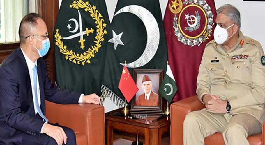 آرمی چیف کی چینی سفیر سے ملاقات، دشمن قوتوں کے عزائم ناکام بنانے کا عزم