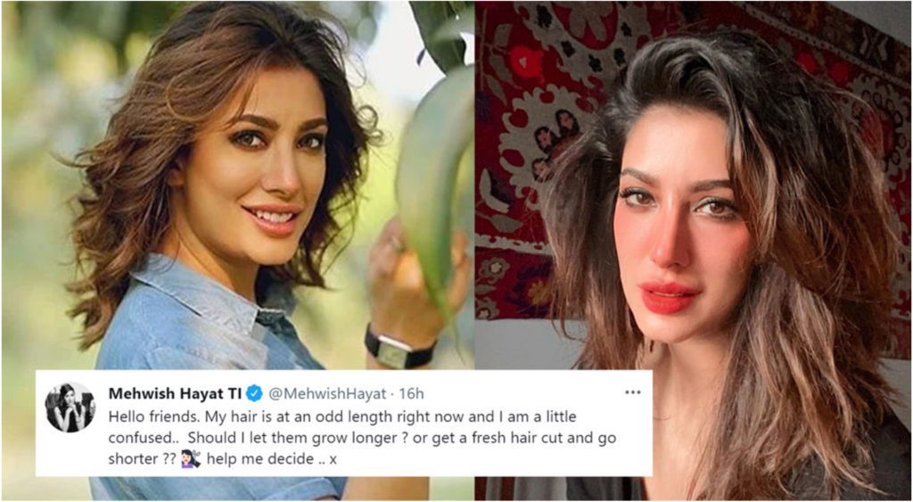 مہوش حیات نے نئے ہیئر اسٹائل کے انتخاب کیلئے مداحوں سے تجاویز طلب کرلیں
