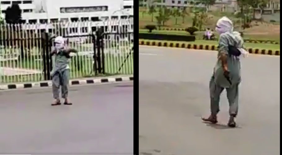 Man arrested for wielding gun outside Parliament House Islamabad