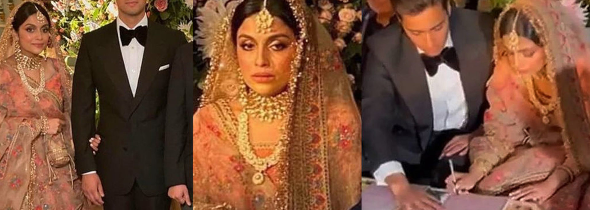 نکاح کے دوران مریم نواز کی بہو عائشہ سیف کے عروسی لباس کے چرچے