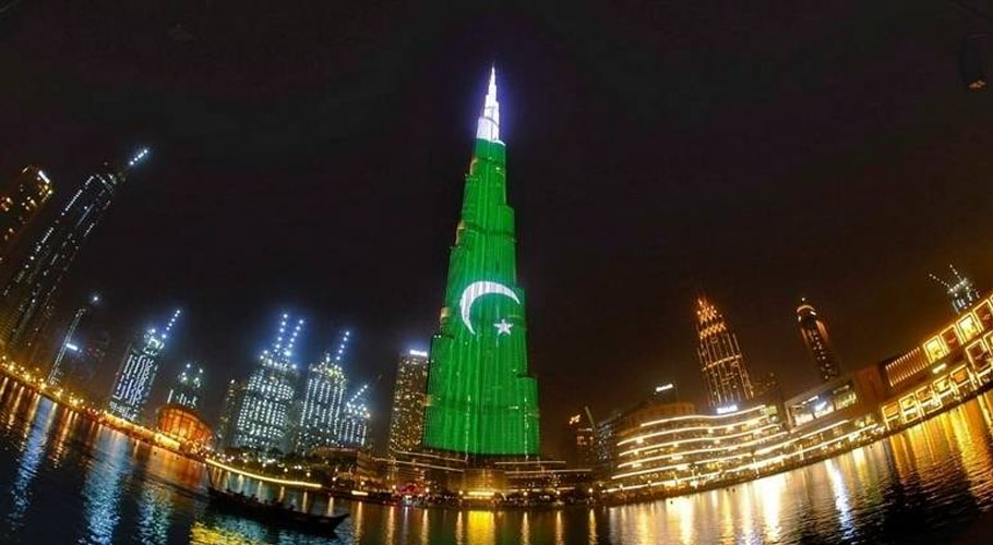 Dubai's Burj Khalifa dazzles in celebration of Pakistan Independence Day