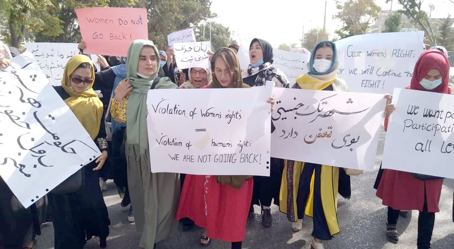 Afghan women and youth protest in Kabul