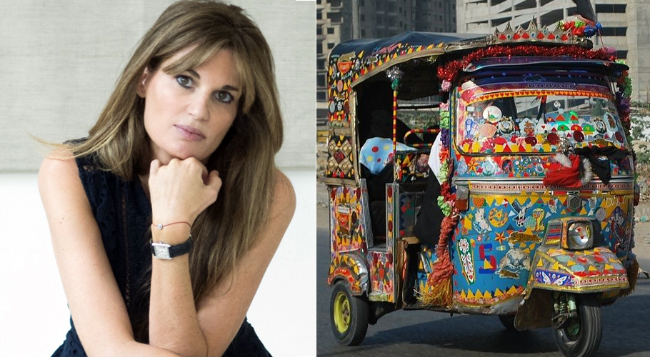 Jemima Goldsmith looking for a Pakistani rickshaw in the UK