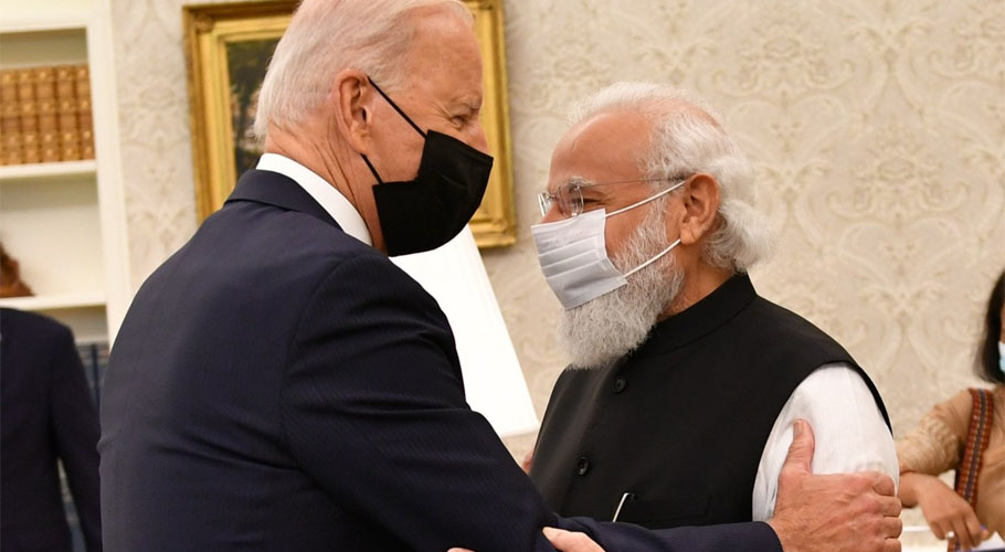 نریندر مودی کی جوبائیڈن سے ملاقات، وائٹ ہاؤس کے باہر سکھ برادری کا احتجاج