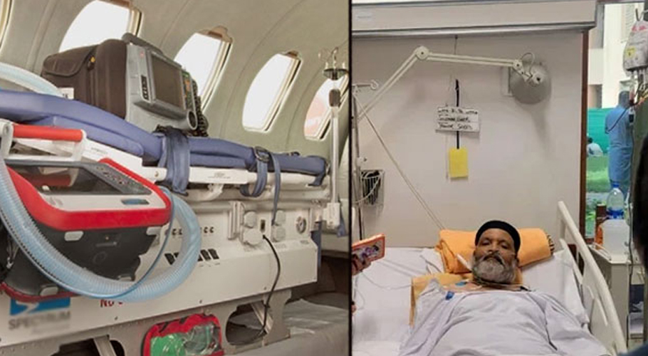 Umer Sharif leaves for US in air ambulance