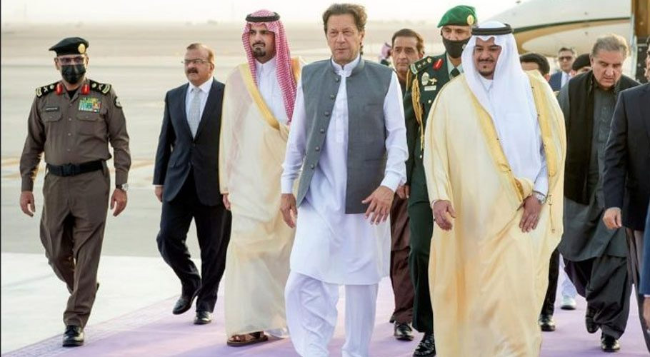وزیر اعظم کی ایم جی آئی سمٹ کیلئے ریاض آمد، سعودی قیادت سے ملاقات