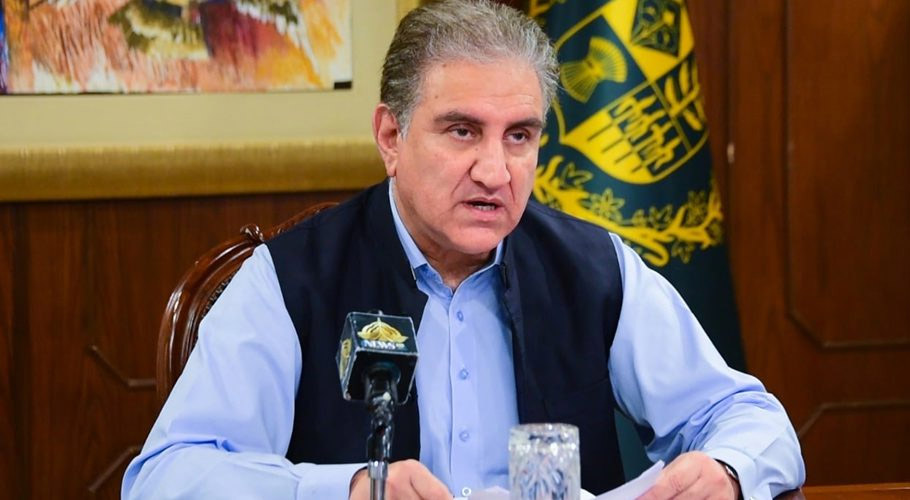 Shah Mehmood Qureshi talks to media