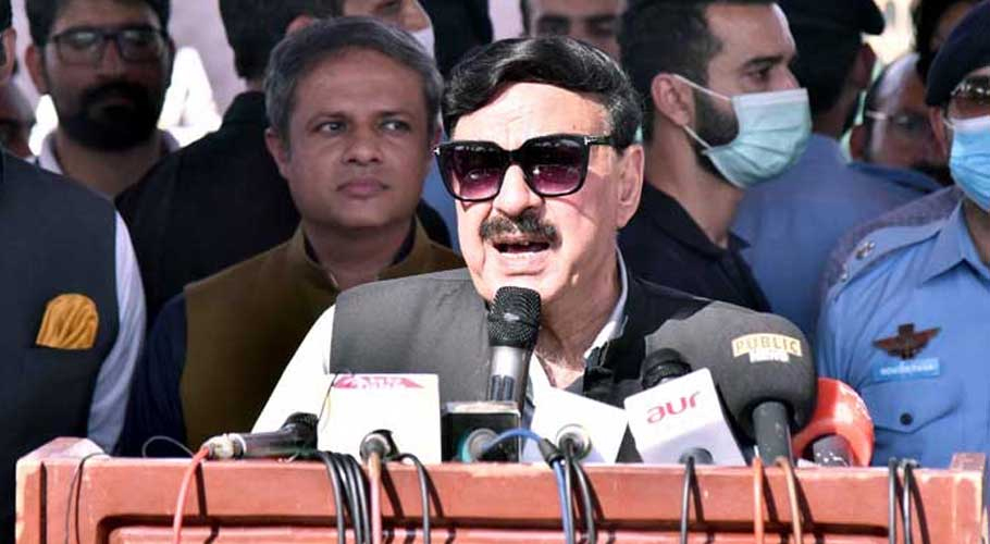 sheikh rasheed talks to media in islamabad