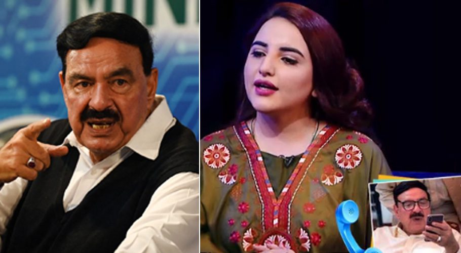 بکواس بند کرو، حریم شاہ کو شیخ رشید نے لائیو شو میں جھاڑ دیا، ویڈیووائرل